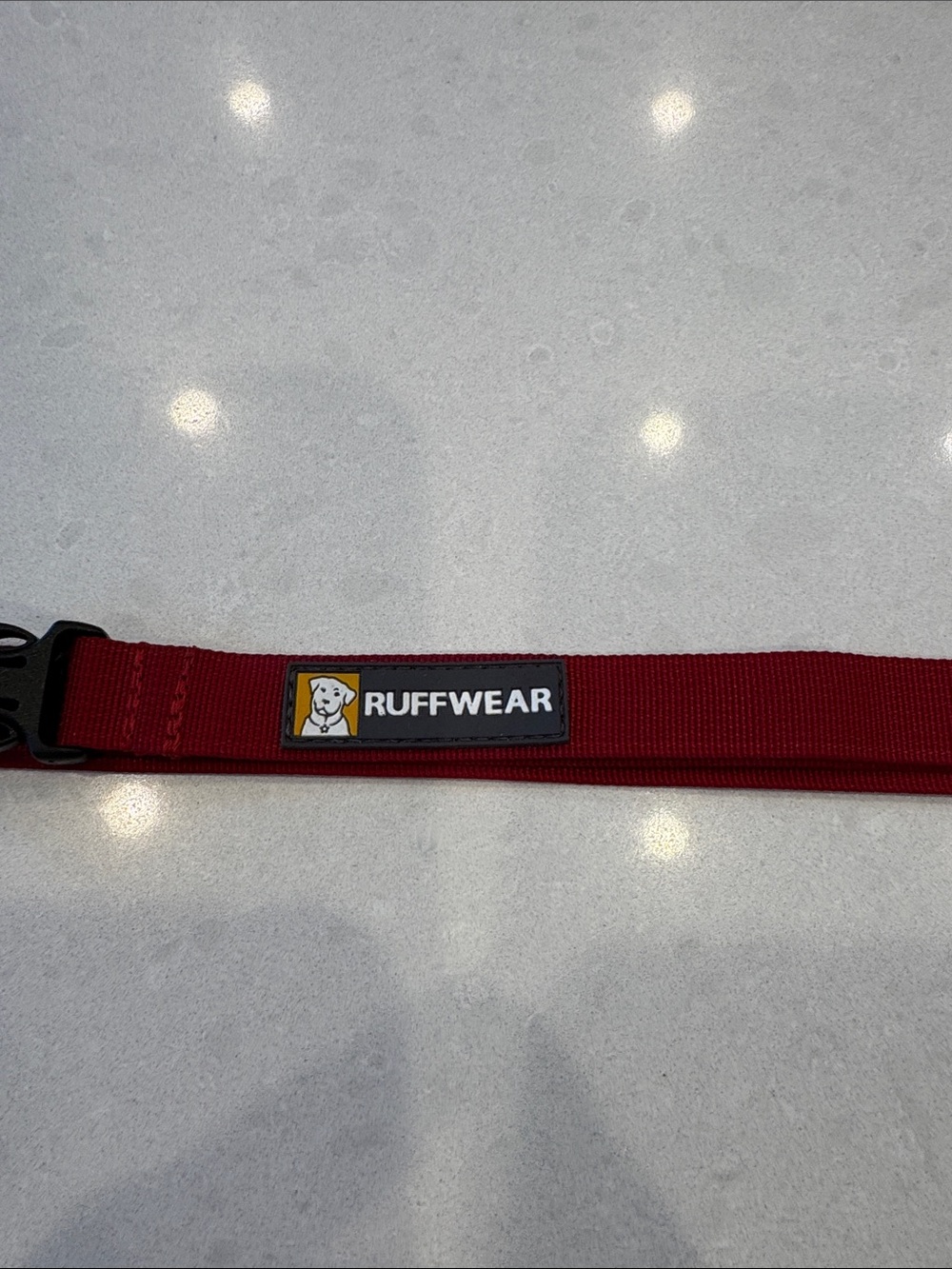 Ruffwear Crimson Nylon Dog leash? of some sort, with Logo Patch